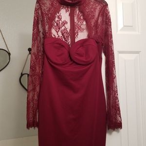 Burgundy dress